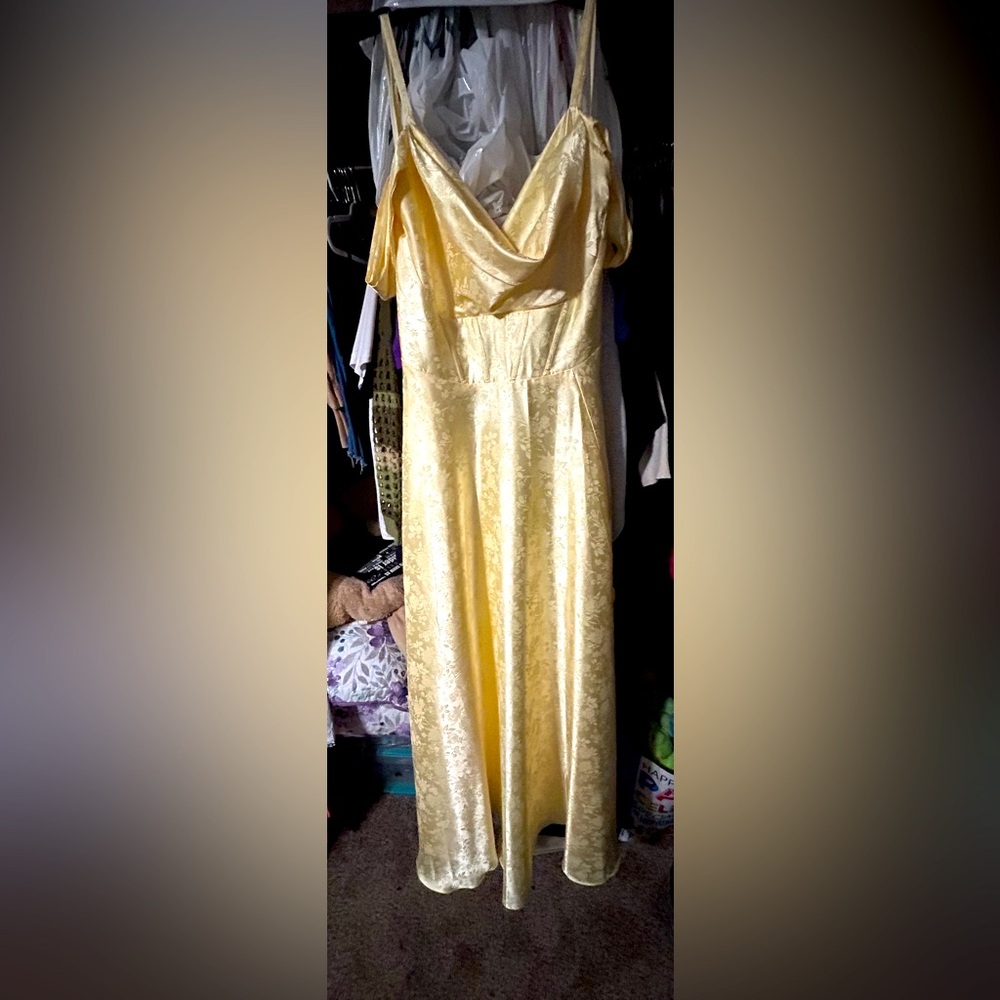 Macy's Radiant Yellow Maxi Dress
